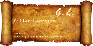 Giller Leonetta névjegykártya